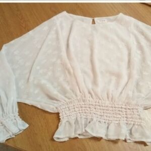 Storia Swiss Dot stars smocking doman sleeves small